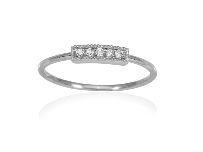 Anillo  en Oro 18Kt. y diamantes