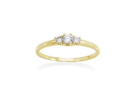 Anillo  en Oro 18Kt. y diamantes