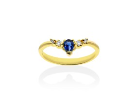 Ring   in 18kt yellow Gold and diamonds