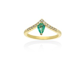 Ring   in 18kt Gelbgold und Diamanten