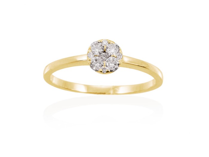 Ring in 18kt. Gold und Diamanten