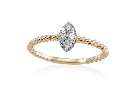 Ring in 18kt. Gold and diamonds