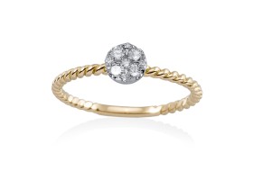 Ring in 18kt. Gold and diamonds