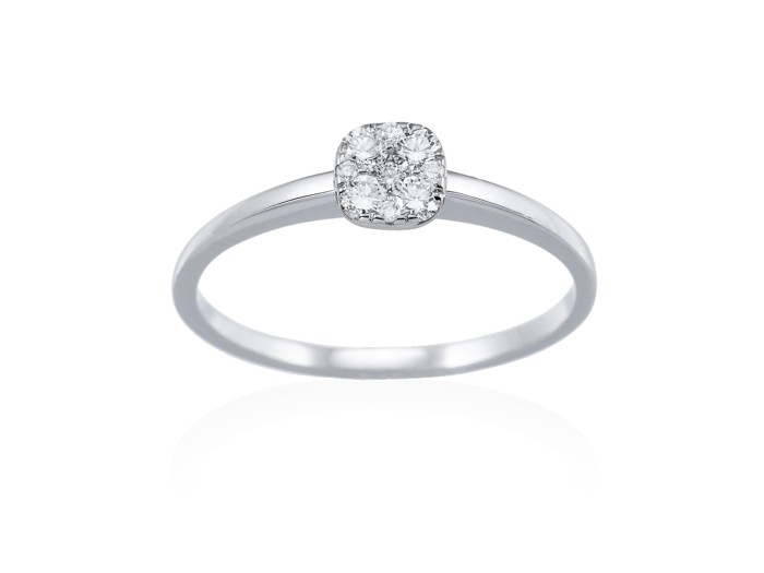 Anillo  en Oro 18Kt. y diamantes