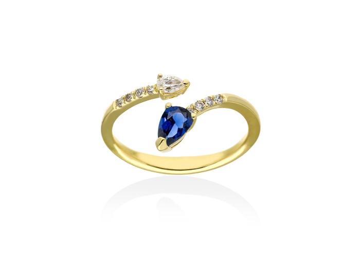 Ring   in 18kt yellow Gold and diamonds