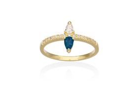 Ring   in 18kt yellow Gold and diamonds