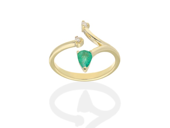 Ring   in 18kt Gelbgold und Diamanten