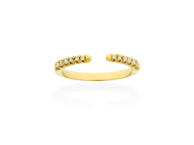 Anillo   en Oro amarillo 18Kt y diamantes