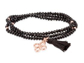 Bracelet ZEN Black in rose Silver