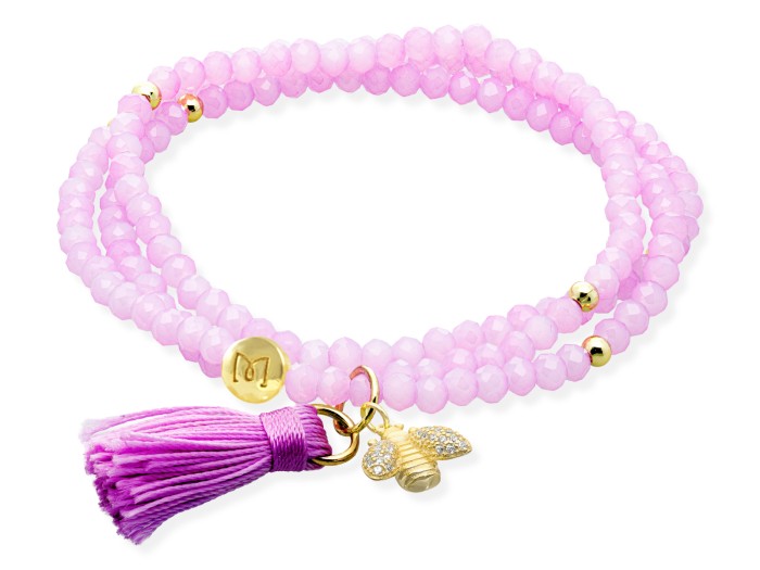 Pulsera ZEN LILA con abeja