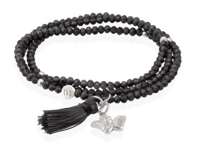 Pulsera ZEN ANTRACITA con angel
