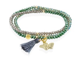 Pulsera ZEN ALPINA con angel en plata dorada