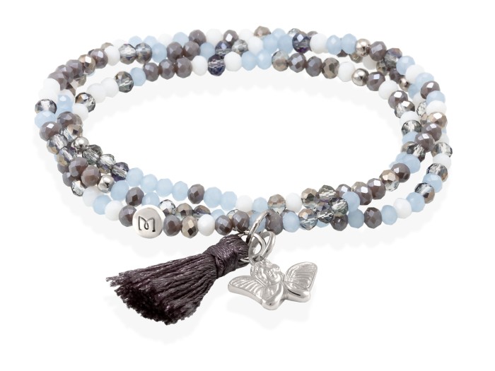 Bracelet ZEN ICE BLUE mit Engel