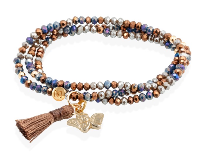 Pulsera ZEN CHOCOLATE con angel