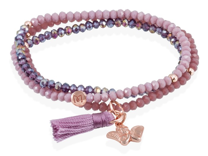 Pulsera ZEN BURDEOS con ángel