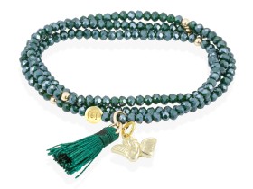 Bracelet ZEN DARK GREEN with angel