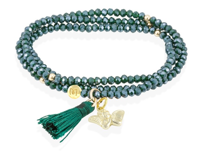 Pulsera ZEN VERDE con angel