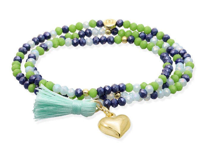 Bracelet ZEN NENUFAR mit Herz Charme