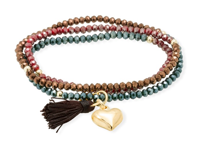 Armband ZEN mehrfarbig in silber vergoldet