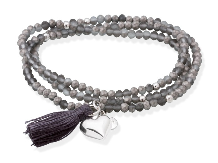 Pulsera ZEN GRAFITO  con corazón