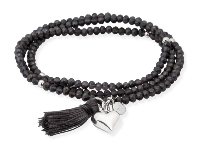 Pulsera ZEN ANTRACITA con corazón