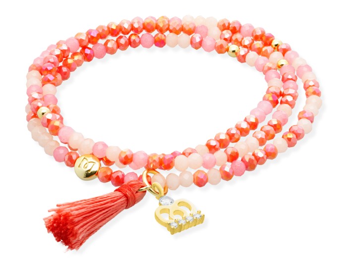 Bracelet ZEN PEACH mit Krone