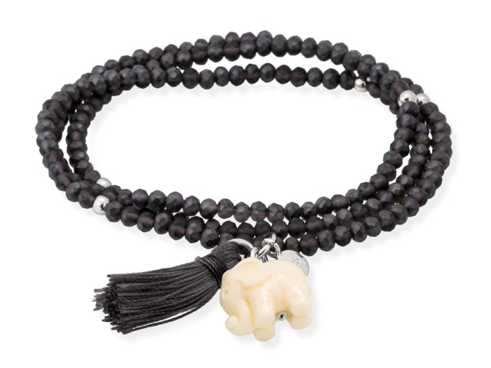 Bracelet ZEN ANTHRAZIT mit Elefant