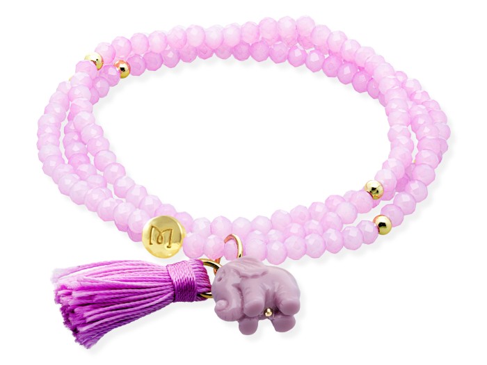 Pulsera ZEN LILA con elefante