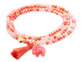 Bracelet ZEN PEACH mit Elefant