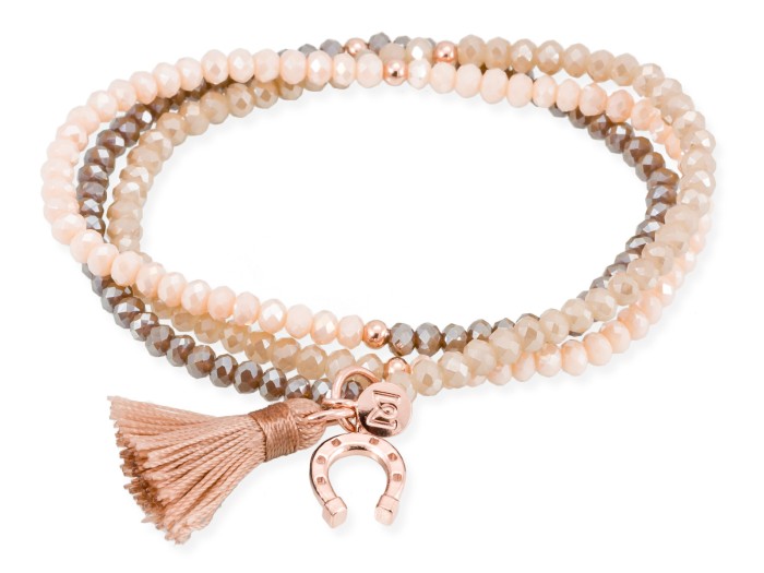 Bracelet ZEN Brown in rose silver