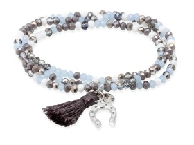 Bracelet ZEN ICE BLUE with horseshoe