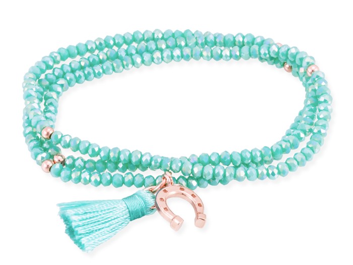 Armband ZEN Blau in silber rose vergoldet