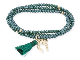 Bracelet ZEN DARK GREEN with horseshoe