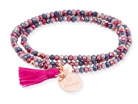 Bracelet ZEN Pink in rose silver