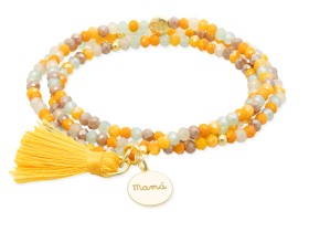 Bracelet ZEN MUSTARD with Mamá medal