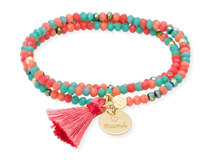 Bracelet ZEN TANGERINE with Mamá medal