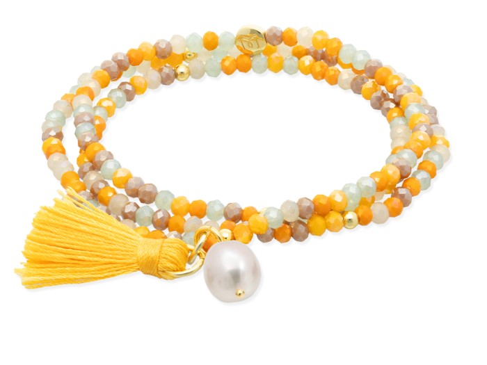 Bracelet ZEN SENF mit perle