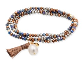 Pulsera ZEN CHOCOLATE con perla