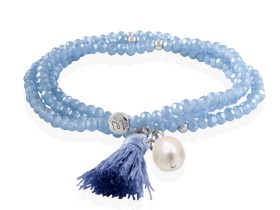 Bracelet ZEN BLUE mit perle