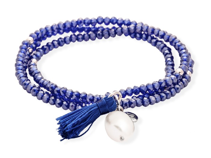Pulsera ZEN  AZUL KLEIN con perla