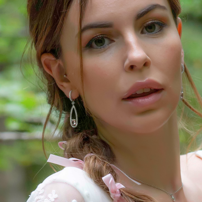 Ohrringe DULCE Rosa in silber