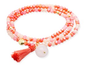 Bracelet ZEN PEACH mit Edelstein