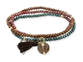 Bracelet ZEN multicolor in golden silver