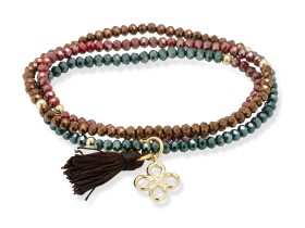 Bracelet ZEN multicolor in golden silver