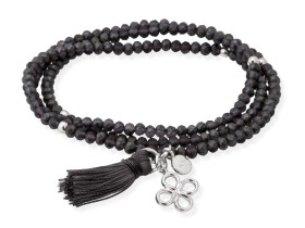 Bracelet ZEN ANTHRAZIT mit Glücksklee