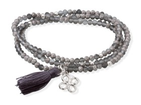 Bracelet ZEN GRAPHITE with lucky clover