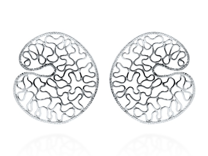 Pendientes de plata aro grande HIGH LINE