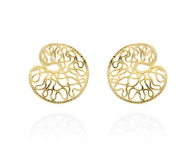 Earrings HIGH LINE max in golden silver