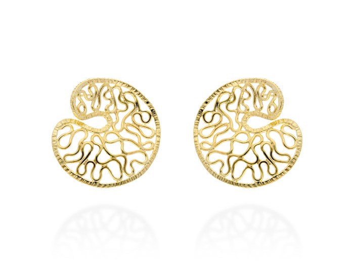 Earrings HIGH LINE max in golden silver