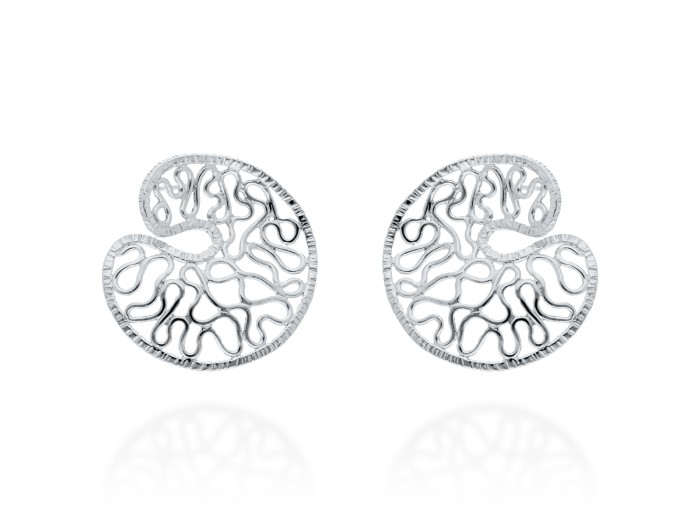 Earrings HIGH LINE max in golden silver